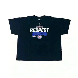 Chicago Cubs Shirt 2016 Post‎ Season Black Sleeveless Crew Neck Majestic 2XL